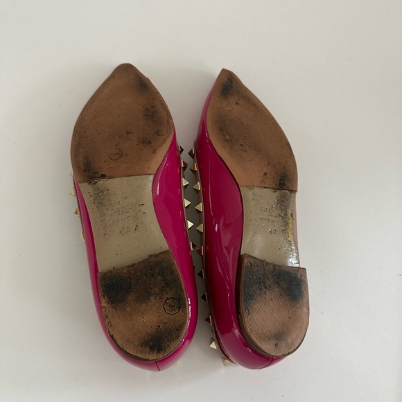Valentino Black Rockstud Flats 40 (9) - Picture 5 of 7